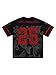 SOLY HUX Men's Summer Jersey Shirts Short Sleeve V Neck Graphic Tees Sports Baggy T-Shirt Tops Black Red Graphic Medium