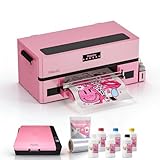 Haolic DTF Pink Printer XP600 for T-Shirt Printing 13-inch Transfer Printing Machine with White Ink Circulation Full Bundle for Small Business (Printer+A3 Oven+Roll Film+6x250ml Ink+Hot Melt Powder)