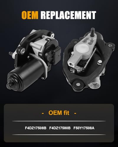 Image of ROADFAR Front Windshield Wiper Motor Compatible For Ford For Sable 1995 | Fit For Ford For Taurus 1987-1995|For Lincoln For Continental 1988-1997|For Mercury For Sable|OEM:F4DZ17508B|7 Pins