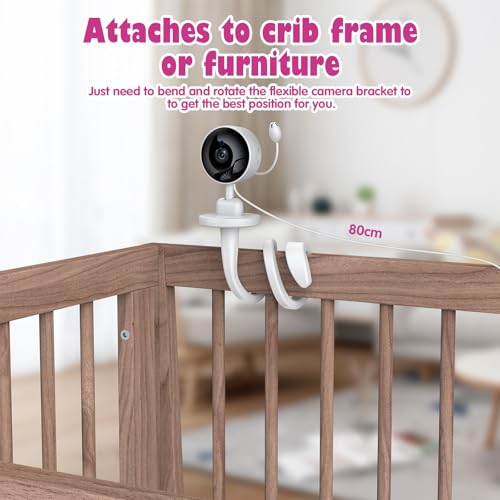 Fuers Baby Monitor with Camera and Audio & 64G SD Card, 2K WiFi Indoor Video Baby Camera with Mount, Motion & Cry Detection,Temp & Humidity Sensor,Night Vision,2 Way Audio, 4 Lullabies, APP Control - Thumbnail 6
