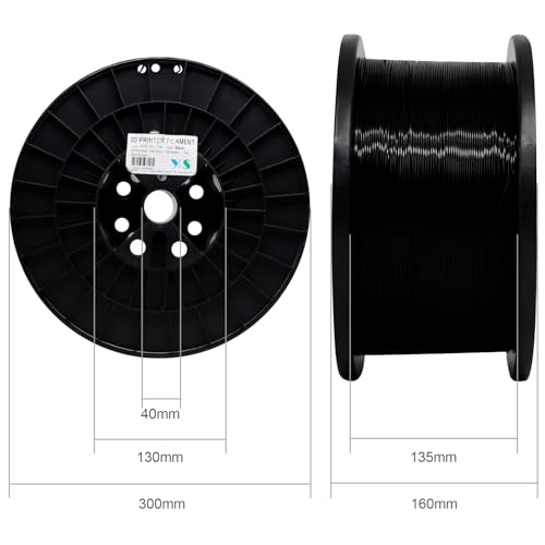 Image of YOUSU 5KG(11lbs) PLA Plus Filament 1.75mm Black, PLA+ Filament 1.75mm 3D Printer Filament, Cost Effective Large Roll 3D Printing Filament for Big Projects
