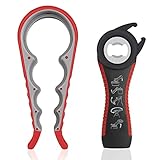 2 Stück Deckelöffner, Glasöffner, Multi-Funktions Dosenöffner Senioren und Flaschenöffner Sets, Öffner für Schraubgläser, Drehverschlussöffner mit Arbeitsersparnis