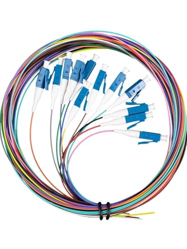 Tresses fibre optique SC/APC haute précision | Monomode LC/UPC 12 cœurs 1.2M