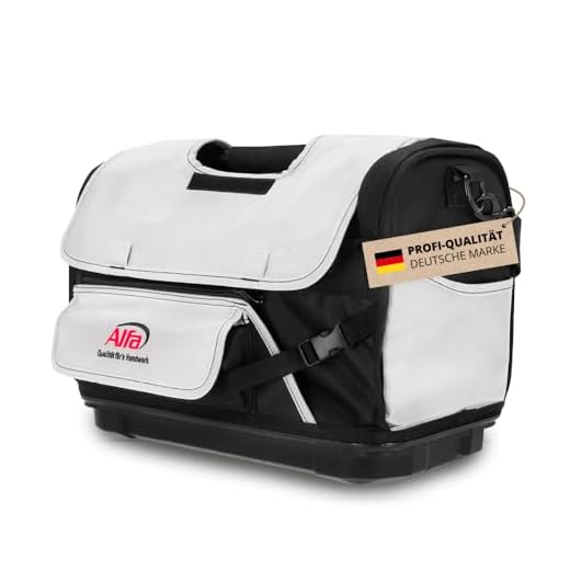 Werkzeugtasche 42x23x30cm - wasserdichte Bodenschale, gepolsteter Tragegriff - robust strapazierfähig konfortabel geräumig leicht