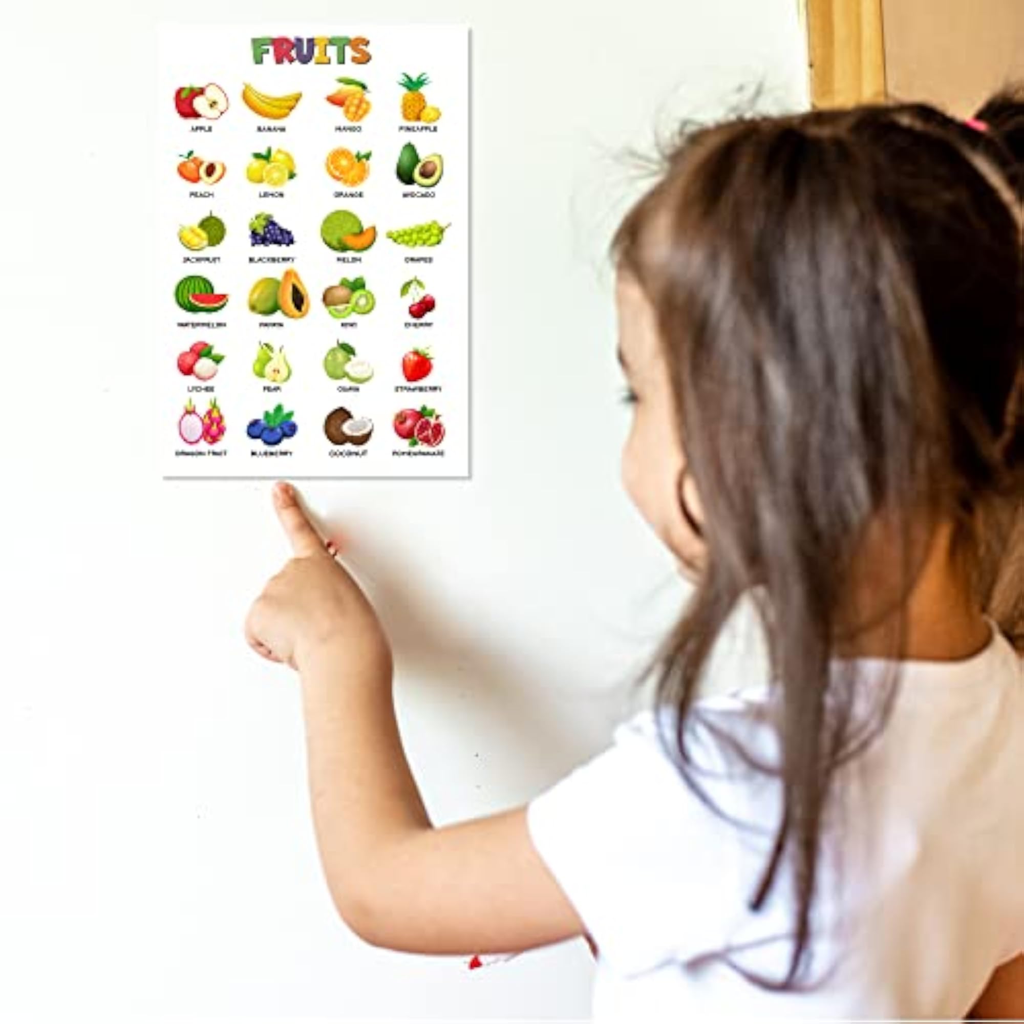 Fruits Wall Sticker Chart for Kids Bedroom Decor