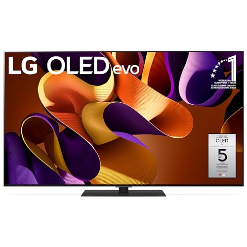 LG 65-Inch G4 OLED evo 4K Smart TV – α11 AI Processor 4K, Alexa Built-in, 144Hz Refresh Rate, HDMI 2.1, G-Sync, FreeSync, Dolby Vision, Dolby Atmos, Stand Included (OLED65G4SUB, 2024) (Renewed)