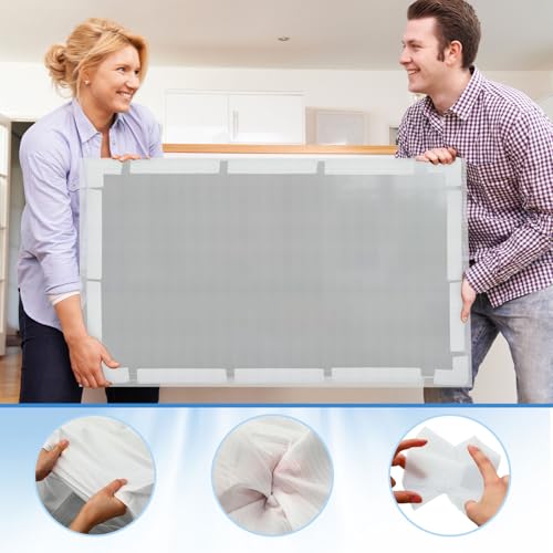 Innconee 9 Pcs Cushioning Foam Set Include Foam Flat Screen TV Cover Fits up to 65'' W x 36'' H and Moving Corner Edge Protectors for TV Display Screen Protector Packing Moving by Innconee - Used condition - Image 3