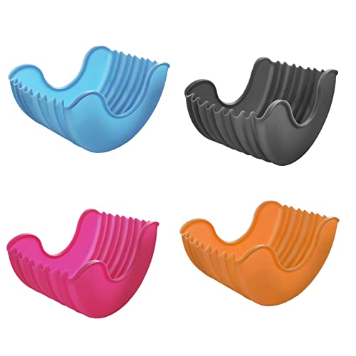 Hamburger Brötchen Feste Box 4 Pcs, Silikon Burger Sandwiches Halter, wiederverwendbarer Hamburger BBQ Burger Holder, Verstellbarer, Hamburger-Presse Maker Tool Cover