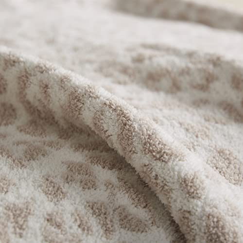 Mido House Microfiber Throw Blanket For Couch Chic Leopard Bed Throws Fuzzy Warm Cheetah Blanket Reversible Beige Throw Blankets For Home Decor 52 X 63 Inch #TOP5