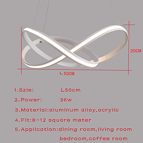 Suspension LED salon plafonnier moderne acrylique 3500K - 4