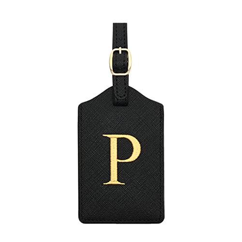 Luggage Tag PU Leather for Suitcase Baggage Handbag Travel Bag Label Suitcase Tag Suitcase Label Tag w. Name Card & Privacy Cover (P) by CHOIEO - Used condition - US$6.17