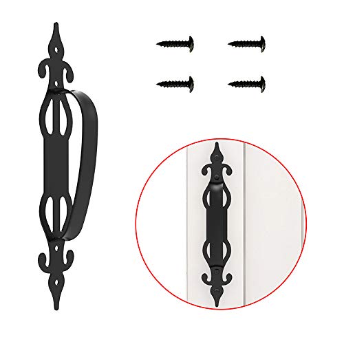 10 Inch Sliding Barn Door Pull Gate Handles Frosted Black 1 Pack