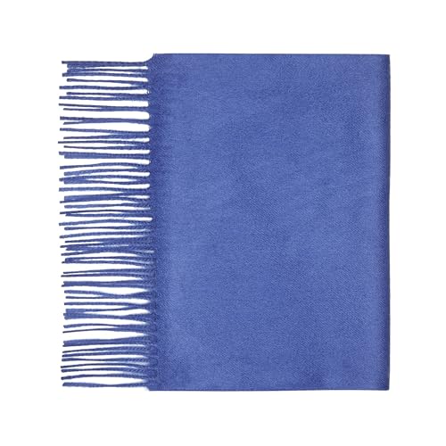 Lona Scott 100% Cashmere Scarf, Plain Scarf, Electric Blue