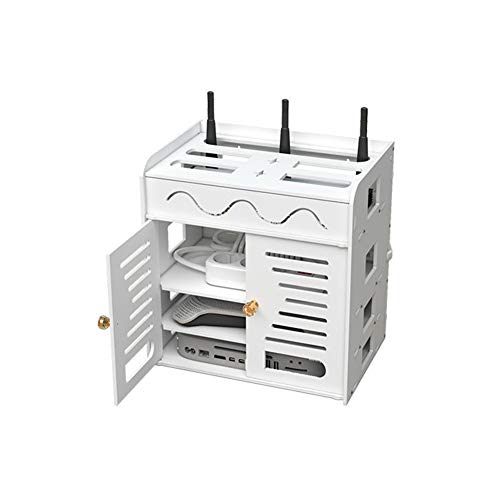 Caja de almacenamiento para enrutador de cubo, caja de almacenamiento inalámbrica, con mando a distancia, caja de almacenamiento WiFi, 3 capas, small Cover