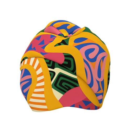 Zuri Design Headwrap, Polyester & Cotton Blend Hair Wrap, Lightweight Head Scarf for Women, Scarves and Head Coverings Multi