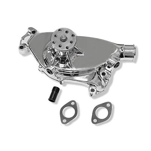 Demotor Performance Short Water Pump Chrome Aluminum High Volume For 55-68 Big Block Chevy 396 427 454 #TOP4