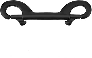 GOTOTOP Double Ended Bolt Snap Hooks, Heavy Duty Stainless Steel Double Ended Trigger Snaps, Marine Grade Metal Clips for Diving, Dog Leash, Key Chain, Horse Tack, Feed Buckets(90mm-Black)