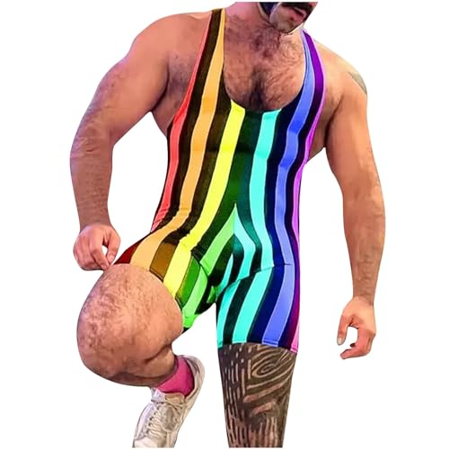 Body deportivo para hombre, enterizo, con forma de pantalón corto, para hombre, Y-882 Colorido, S