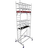  Krause 940131 FahrGerüst Aluminium Rollgerüst fahrbar Arbeitshöhe (max.): 6.30m Silber 123kg