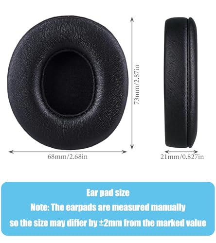 Replacement Ear Pads Compatible with Beats Solo3.0 Headphones | [Black] High-density sound-isolating soft ear pads, protein leather material miniatura 4
