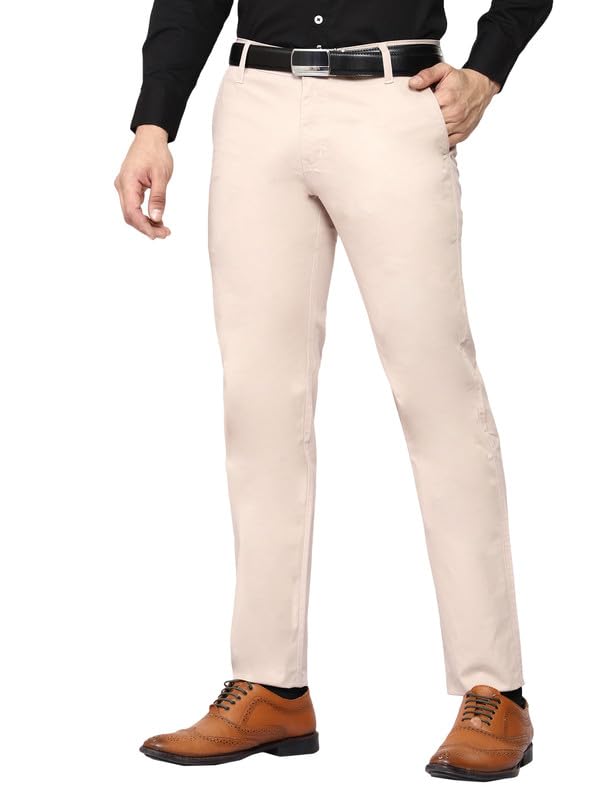 Image of Men's Stretchable Casual Pants | Slant Pocket Chinos | Trousers (Slim Fit)