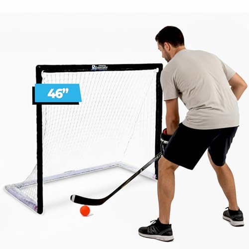 Premier Sports – 46“ PVC Street Hockey and Soccer Goal – Portable Lightweight Hockey Net for Indoor & Outdoor Use – Hockey Training Equipment