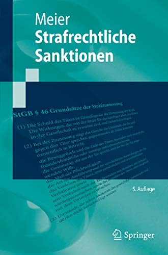 Strafrechtliche Sanktionen (Springer-Lehrbuch) (German Edition) Livre eBook France