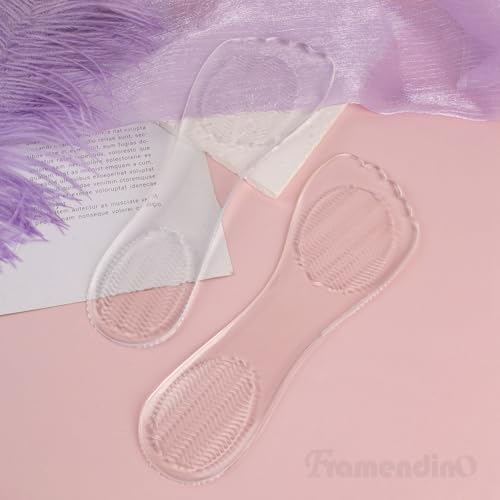 Framendino 6 Pack plantillas de gel transparentes para tacones miniatura 4
