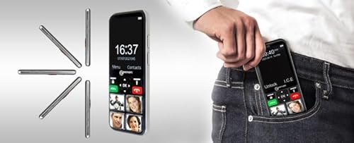 Geemarc CL8000 - Einfaches 4G-Handy mit großen Fototasten, SOS-Funktion und verstärkter Lautstärke - Geeignet für Hörgeschädigte und Senioren - Entsperrt und Bluetooth - Version DE