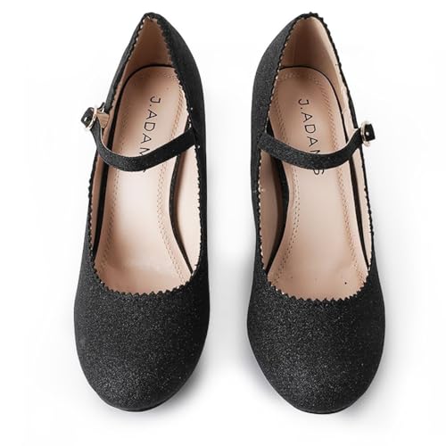 J. Adams Honey Mary Jane Shoes for Women – Retro Vintage Oxford Pumps with Low Kitten Heels, 1950s Round Toe Design and Adjustable Ankle Strap – Women’s Dress Shoes3