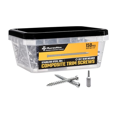 Composite Trim Screws #8 x 1-1/2 stainless steel 304, 150pcs