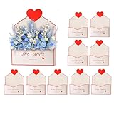 de Sobres Florales para San Valentín | 10 Piezas De Papel De Embalaje Con Patrón De Corazón Romántico, De Sobre Para Bouquet,Para Niños Familia Amigos Mujeres Compromisos Y Ceremonias