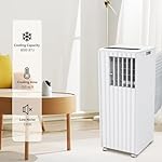 8,000 BTU Portable Air Conditioner, Smart Control, Cools up to 350 Sq. Ft., with Dehumidifier & Fan mode, Easy- to-use Remote Control & Window Installation Kit Included - Image 5