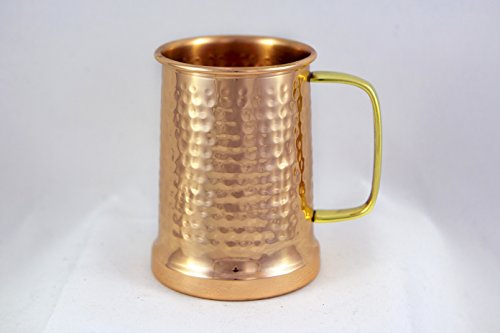 Alchemade Copper Beer Stein - 100% Pure Hammered Copper mug - Heavy Gauge - No lining 20oz - Thumbnail 4