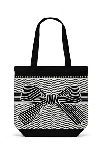 Image of Canvas Tote Bag for Women with Zipper & Pocket(Pack of 1) | Stylish Cotton Handbags for College | Aesthetic Tote Bag for Office, Shopping, Travel, Beach & Daily use
