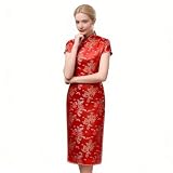 Chinese Women's Cheongsam Qipao Dress Slim Bodycon Exotic Long Split Dresses Wedding Costumes Gown Vintage...