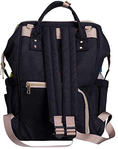 Mochila Maternidade Multifuncional Impermeável Preta