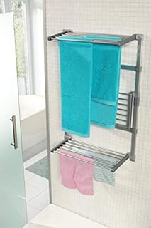 Ruco V802 Séchoir à Linge à Fixer dans la Douche, Aluminium/Argent, 9 m