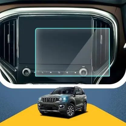 Screen Guard Compatible with Mahindra Scorpio N 2022 Running [NZ6, NZ8, NZ8L] Variants | 8 Inch Infotainment System Screen Protector | Car Touchscreen Display Guard [Not Tempered Glass]