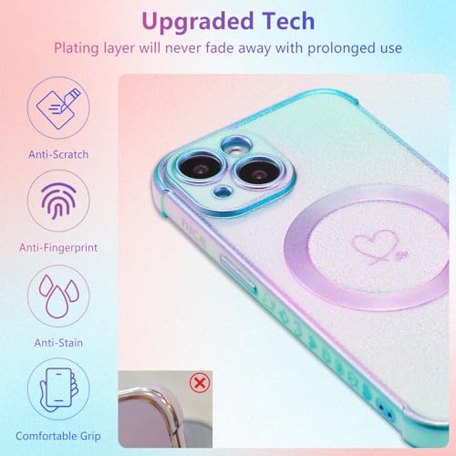 Coque pour iPhone 15 antichoc magnétique avec protection objectif