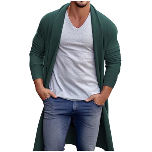 Camiseta de punto ligera tipo chaqueta abierta para hombres que buscan confort