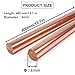 2 Pcs Solid C110 Copper Round Rod 8mm x 400mm, 99.9% Pure Copper Bar for Lathe Stock, Model Building, Electrical Conductivity