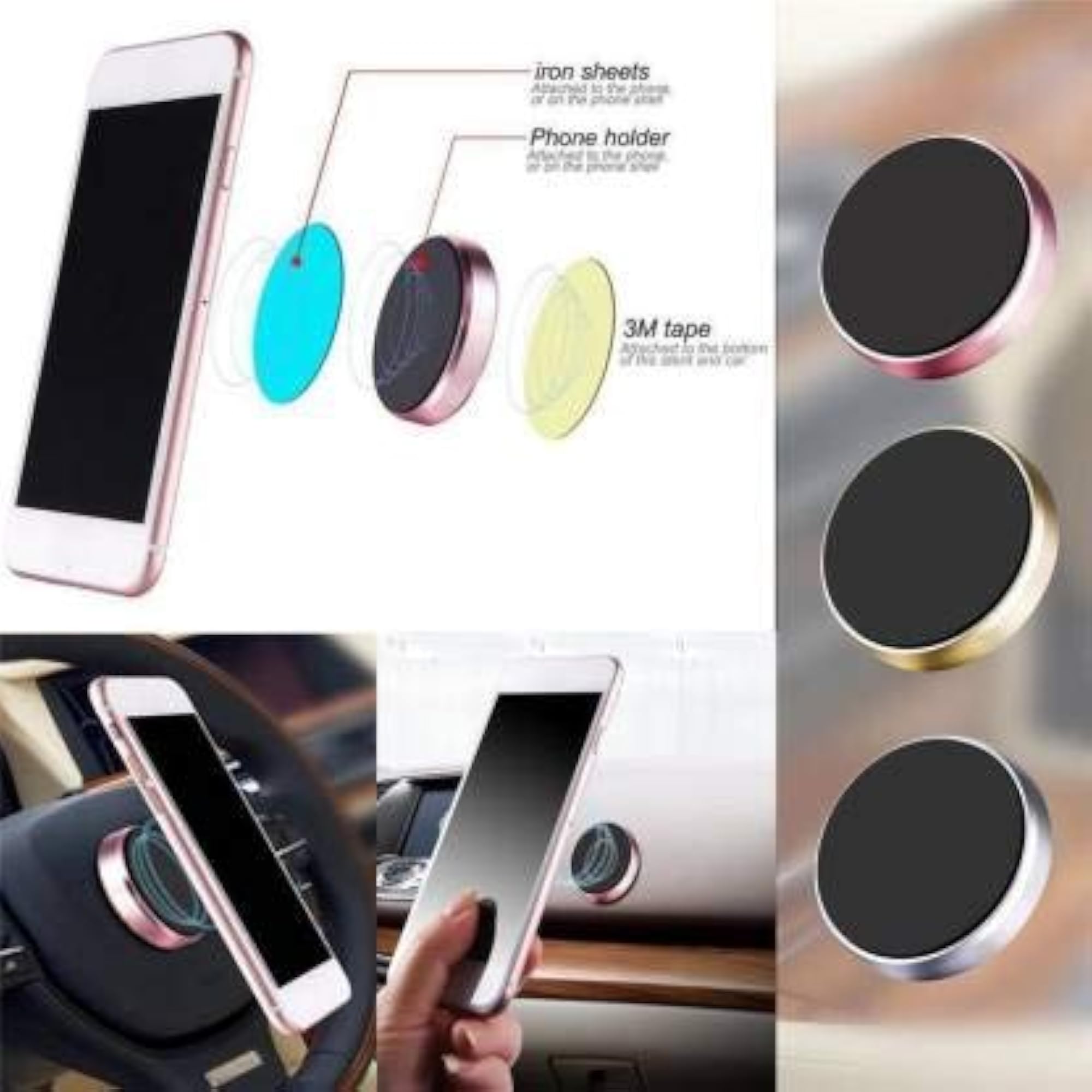 Mini Magnetic Car Dashboard Mount Mobile Phone Holder