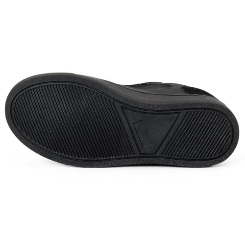 Tênis Preto Skate Skatista Masculino Feminino Unissex Camurça Leve Confortável Sola Colada Costurada