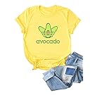 Festnight Women’S Avocado Letter Print/Halloween T-Shirts Crew Neck Tee Tops