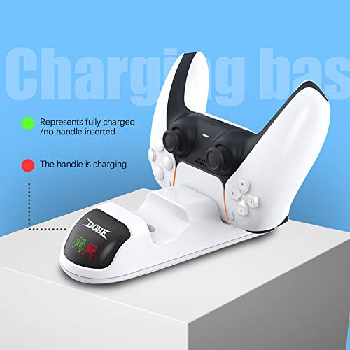 ECHZOVE Carregador de controlador PS5, Carregador Controlador PS5, Dock de carregamento para Playsta