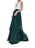 MELANSAY Women's Beatiful Bow Tie Summer Beach Chiffon High Waist Maxi Skirt