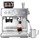 Kndko Espresso Machine with Grinder, 20 Bar Automatic...