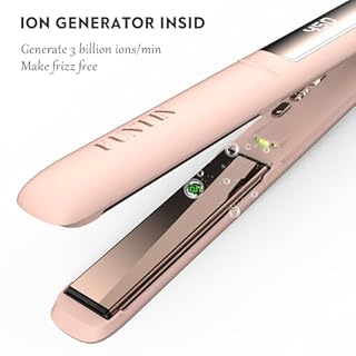 FUNTIN S10 Lisseur de cheveux, fer à plaques 100% titane plus lisse de 1 pouce pour boucler ou lisser 2 en 1