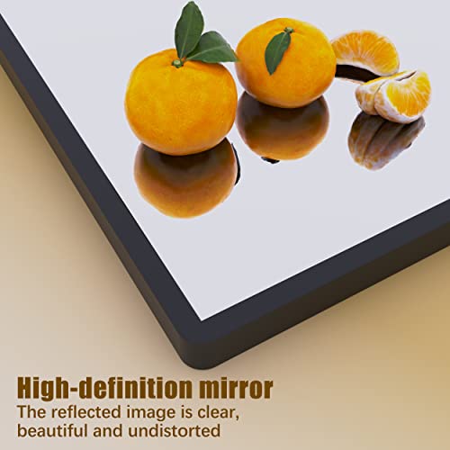 Anyhi Bathroom Mirrors For Wall, Metal Wall Mirror With Shelf, Perfect For Living Room, Bedroom, Entryway, Rectangular, Horizontal Or Vertical (Black) #TOP3